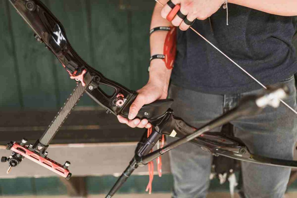 recurve bow archer holding a bow 