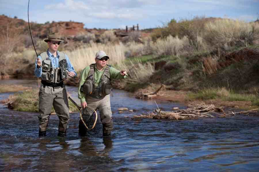fishing guide guys going after trout